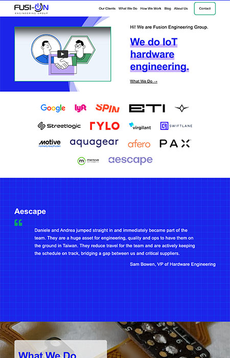 Fusion Engineering Group website preview