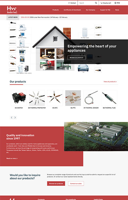Honest-Well Co. Ltd. website preview
